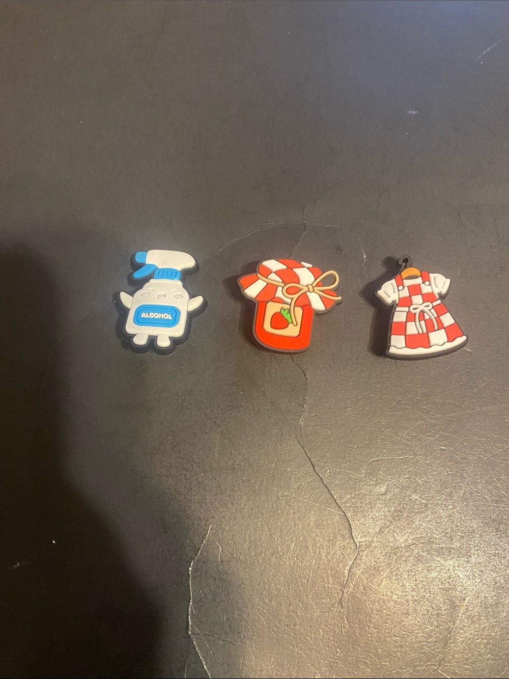Cute Food & Dress Jibbitz Charms - Red, White, Blue